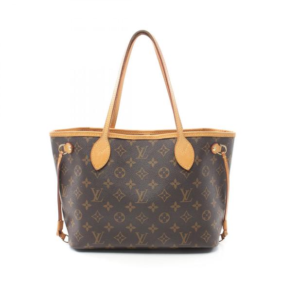 Louis Vuitton Neverfull Monogram Tote Bag Leather Brown - Picture 1 of 7